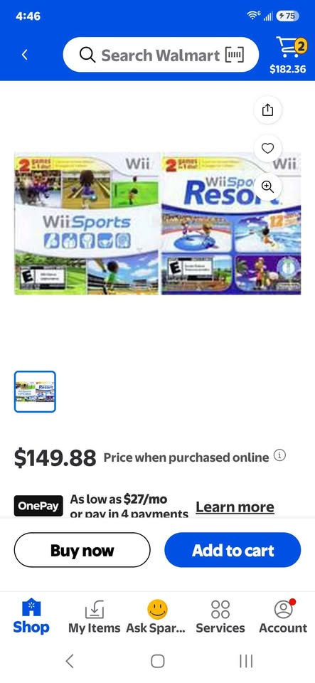 Wii Sports RESORT with case and manual