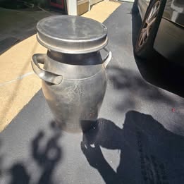 Vintage aluminum milk can KEG with spigot