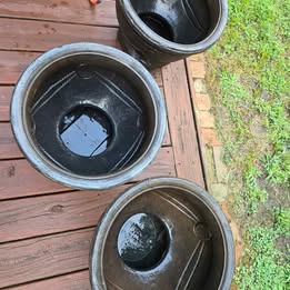 Large plastic planters