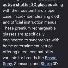 ACTIVE Brand - Scratch Resistant 3D Rechargeable Glasses (2 pair)