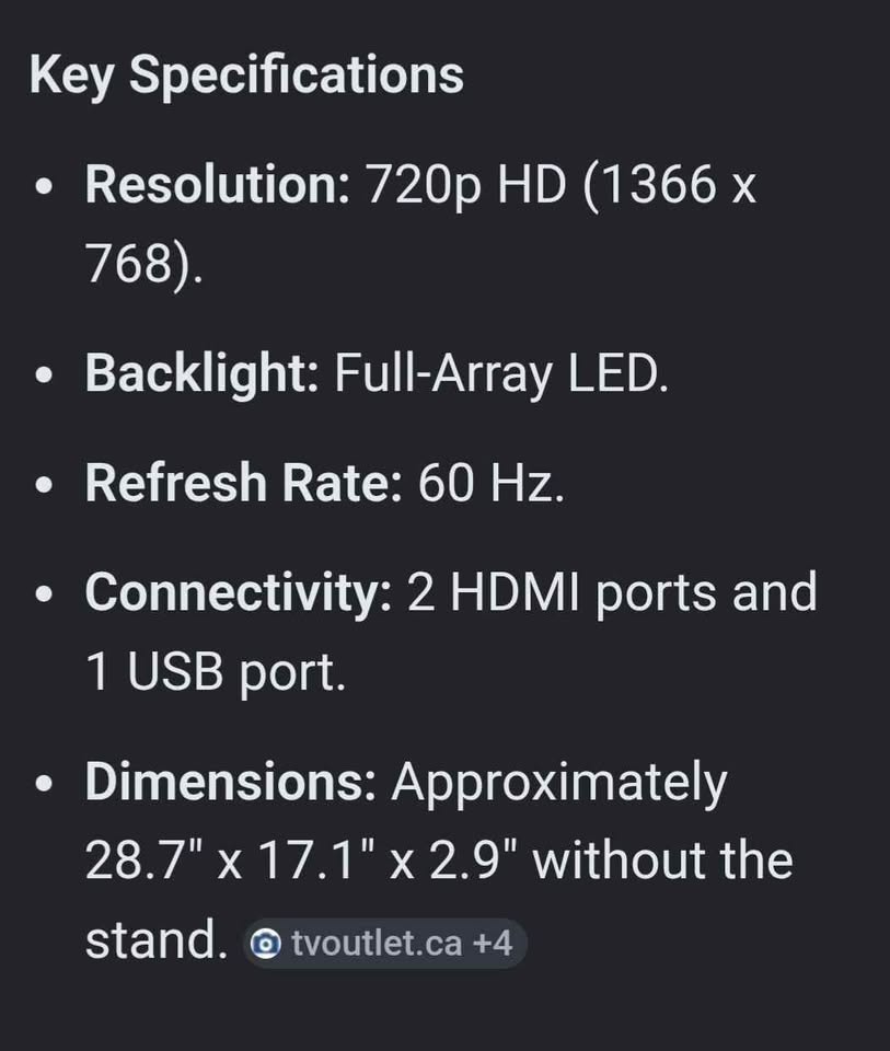 Vizio 32in Roku included flat screen D series