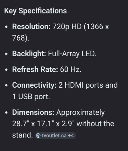 Vizio 32in Roku included flat screen D series
