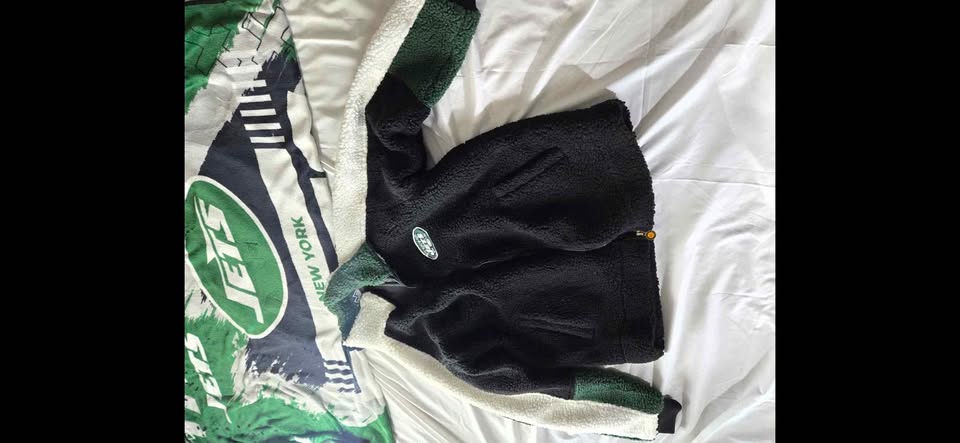 Vintage New York Jets Sherpa Fleece Jacket by First Down