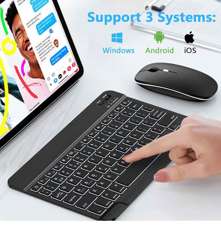 Bt /usb keyboard/mouse backlit NEW