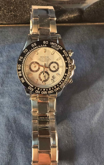 Pagini Design stainless steel clear back watch