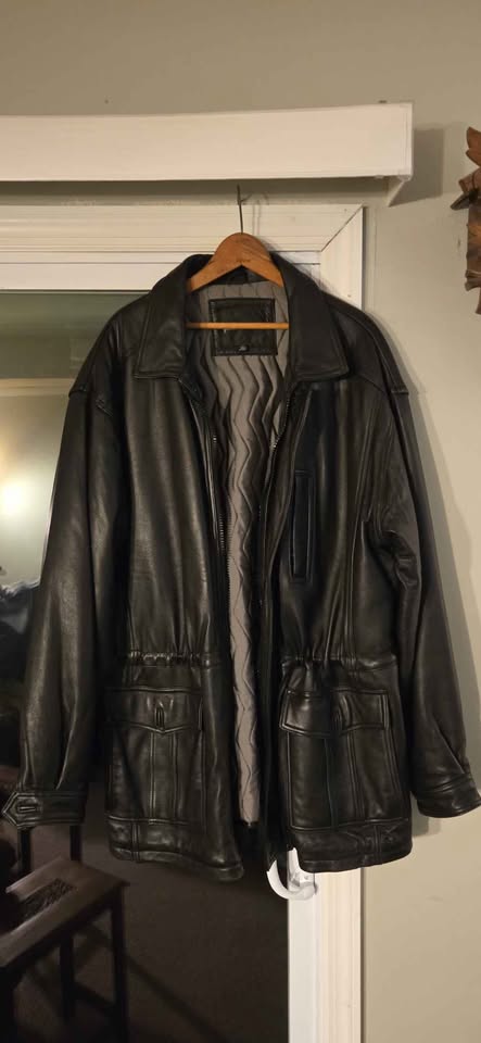 Leather Pierre Cardin bomber jacket