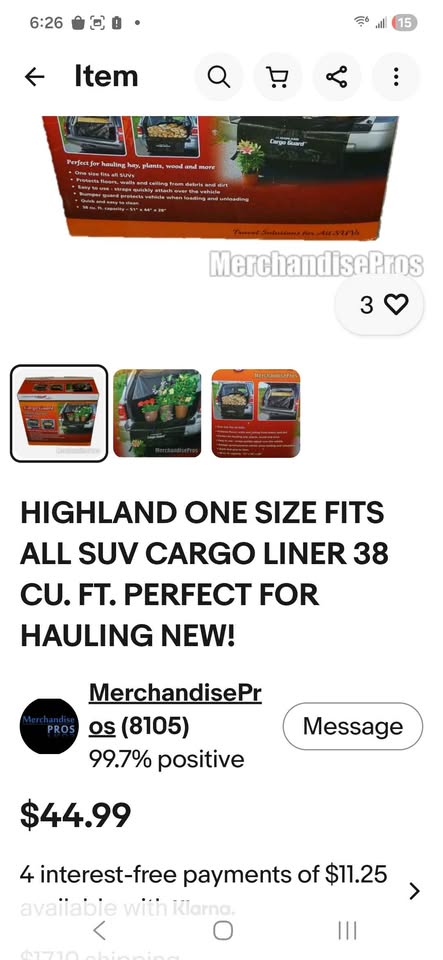 Suv cargo cover