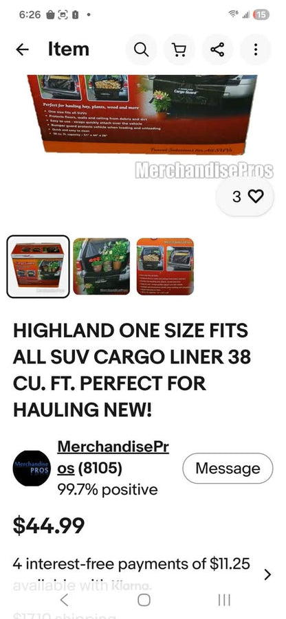 Suv cargo cover