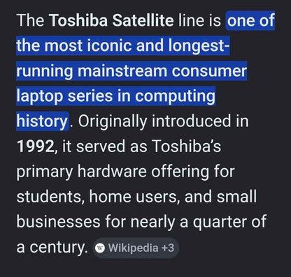 Toshiba WINDOWS 10 Laptop