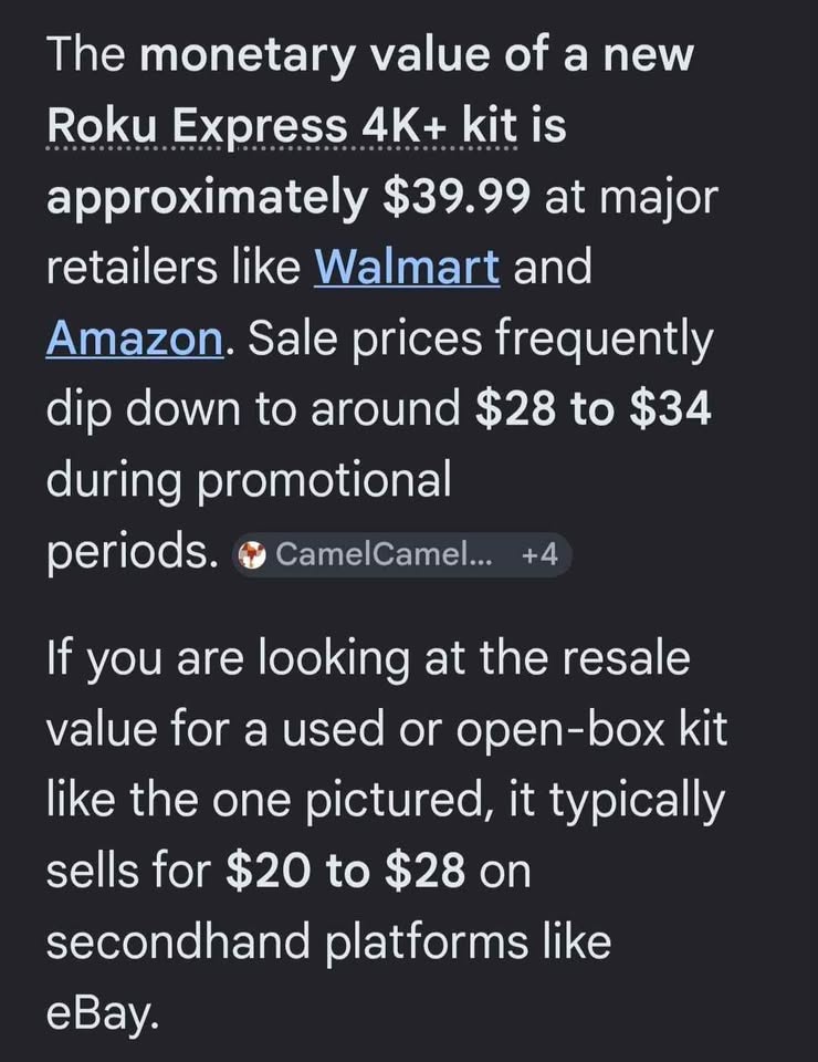 Roku Express 4K+ package. FREE CHANNELS and APPS