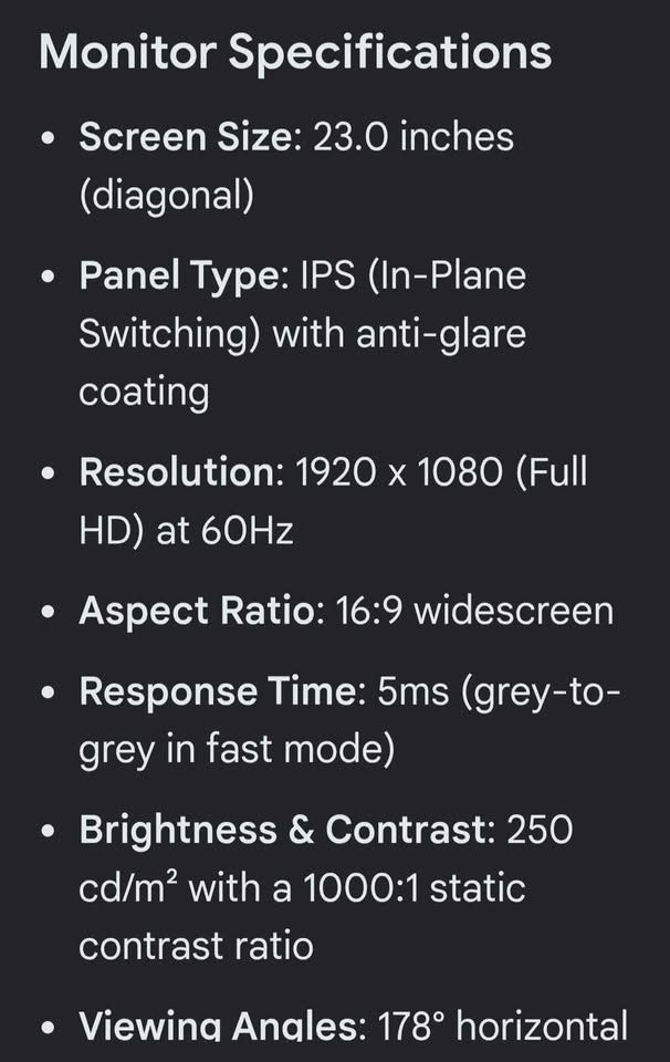 Dell E2318 HD monitor