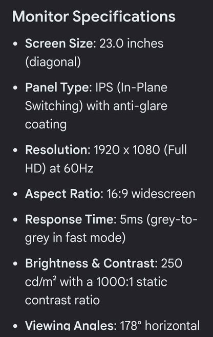 Dell E2318 HD monitor