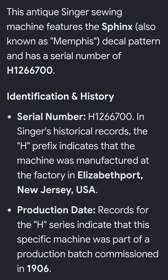 1900s Singer Sewing Machine