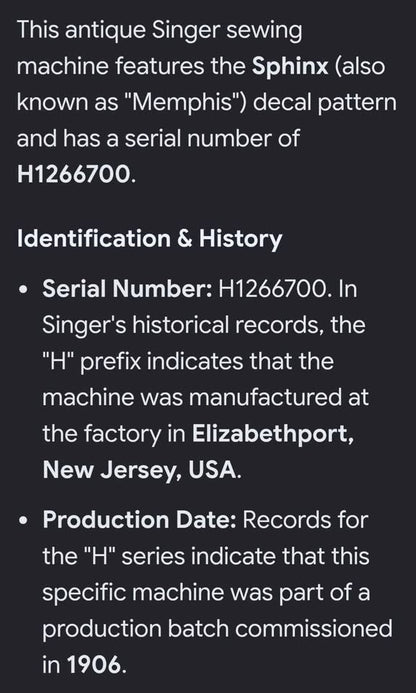 1900s Singer Sewing Machine