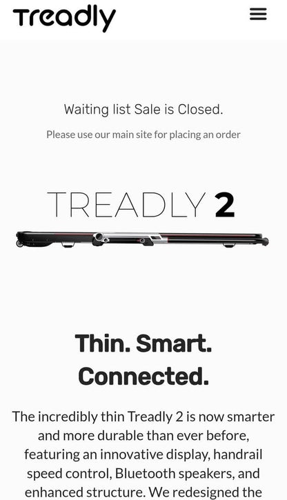 Treadly 2. Worlds thinnest walking pad