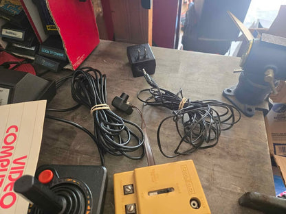 Atari 2600 with controllers and lots of favorite games
