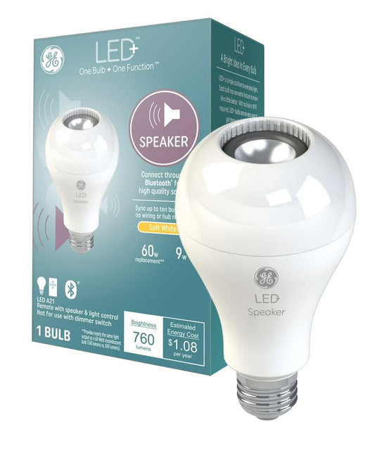 GE LED+ Bluetoothv Speaker LED Light Bulb