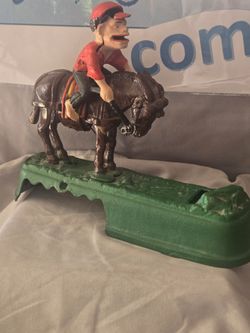 Vintage cast iron horse bank