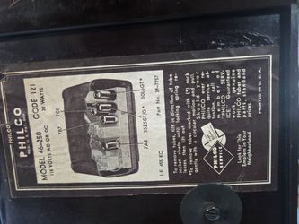 1946 Philco Transitone tabletop radio