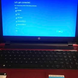 Scarlet Red HP B series Laptop win 10