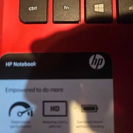 Scarlet Red HP B series Laptop win 10