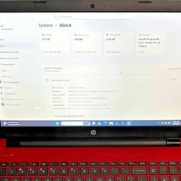 Scarlet Red HP B series Laptop win 10