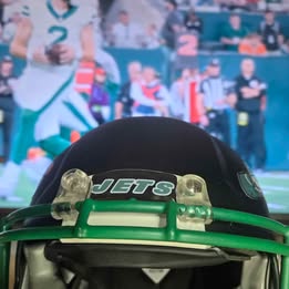 Black NY Jets replica fullsize helmet