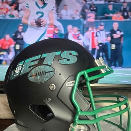 Black NY Jets replica fullsize helmet