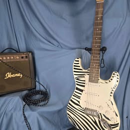 Crescent vintage electric guitar and ibanez vintage amp -Includes new set of strings also