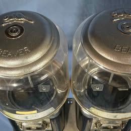 Vintage Dual Beaver Gumball machine