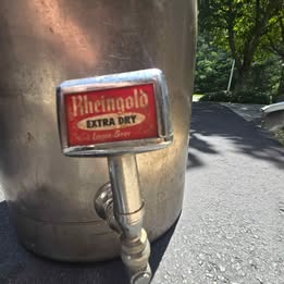 Vintage aluminum milk can KEG with spigot
