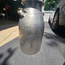 Vintage aluminum milk can KEG with spigot