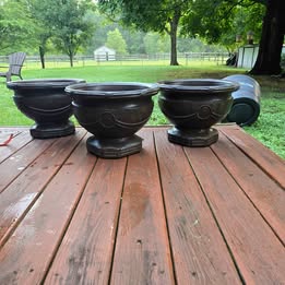 Large plastic planters