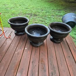 Large plastic planters